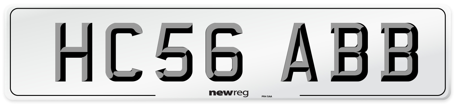 HC56 ABB Number Plate from New Reg